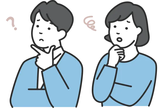 引越しに悩む男女のイラスト